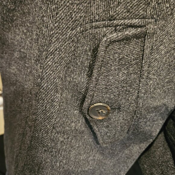 NWT Gentle Herd Dark Grey Wool Long Coat - Picture 3 of 6